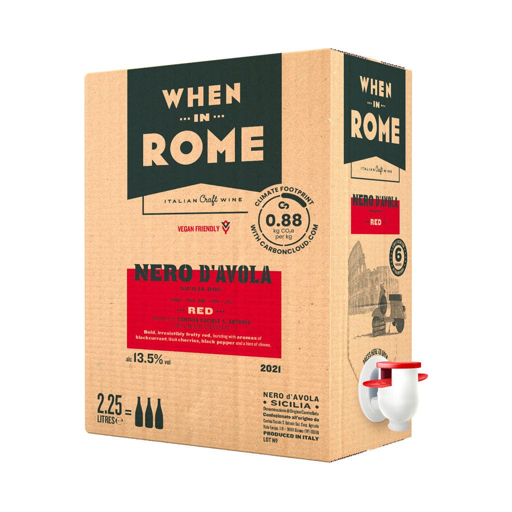 Nero d Avola DOC Sicilia 2.25L Bag in Box Italian Red Wines